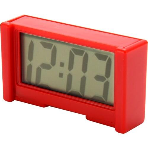 Mini LCD Car Dashboard Clock Shellhard Desk Display Screen Digital Clock Random Color