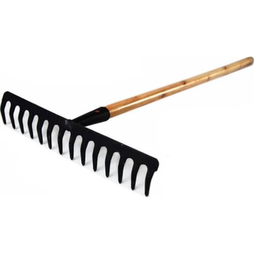 11x35x8cm Mini Hand Cultivator Multifunctional Heavy Duty Carbon Steel Garden 14 Teeth Rakes Tillers
