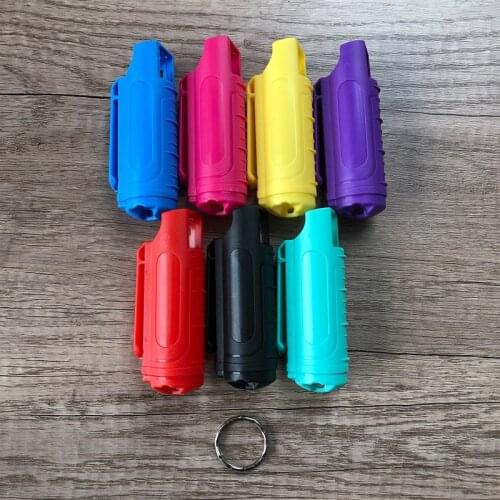 20ml EDC Reusable Pepper Spray Tank Bottle Plastic Case Emergency Empty Box Spray Shell with Key Ring keychain Portable