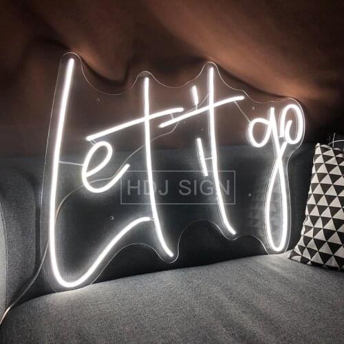 Let it go neon sign custom wall decor for bar store cafe home garage bright store advertising LED light