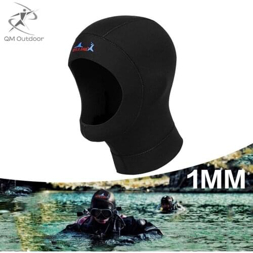 1mm Neoprene Thin Diving Hoods Sunscreen Wet Warm Snorkeling Surfing Swimming Cap