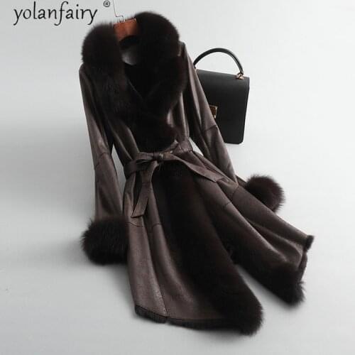Real Fur Coat Winter Jacket Women Natural Fox Fur Collar Rex Rabbit Fur Coats and Jackets Women Casaco Feminino Inverno 08006