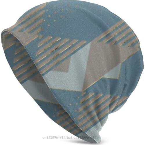 Skullies Beanies Caps Blueprint Geometric Knit Hat Winter Warm Bonnet Hats Men Womens Hip Hop Ski Cap