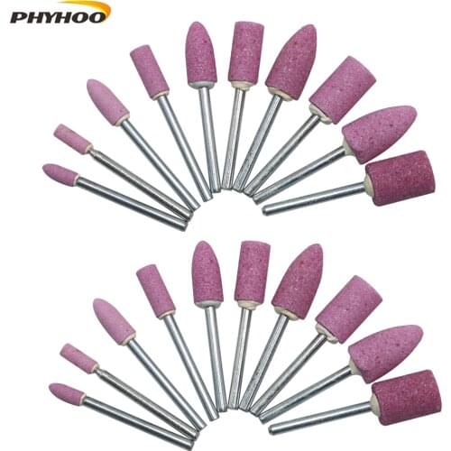 1/8" Shank Abrasive Mounted Stone Grinding Wheel Head Rotary Tool Kit 20pcs/Set