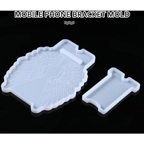 Silicone Wing Mobile Phone Holder Mould Cellphone Bracket Holder DIY Craft Resin Epoxy Casting Mold Phone Stand Mould Handmade
