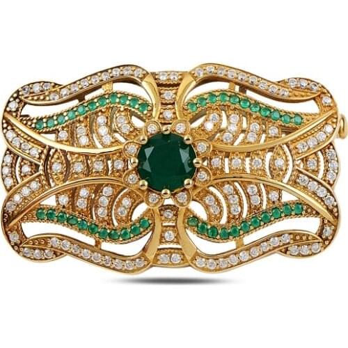 Silverlina Silver Zircon Stone Authentic Brooch