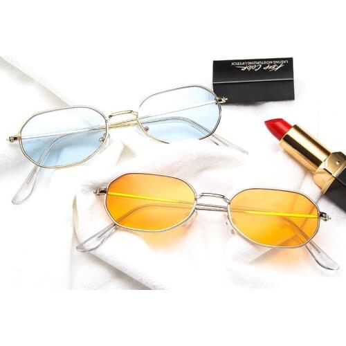 Vintage Polygon Frame Sunglasses For Women Shades Metal Frame Eye Glasses Fashion Designer Gafas Men Mirror Oculos Gafas CM3553