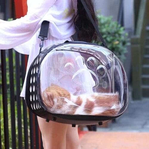 Cat Carrier Bags Breathable fashion cat bag oblique cross pet out bag Space Capsule Cage Pet Bag four seasons universal For Cats