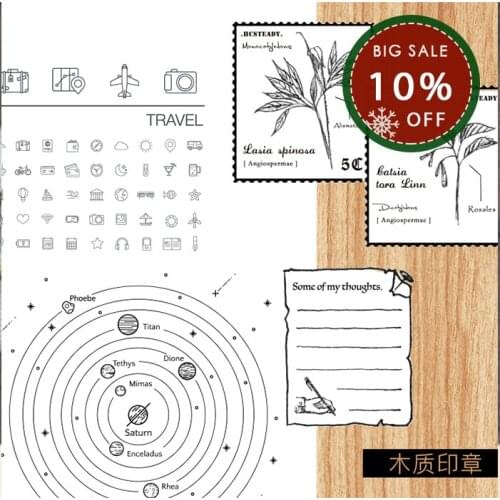 Moodtape vintage wood clear stamp for DIY scrapbooking/photo album Decorative stamp Thorn Tomoko icon rubber stamp seal