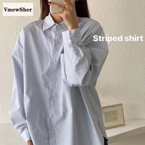 VmewSher Light Blue Blouses