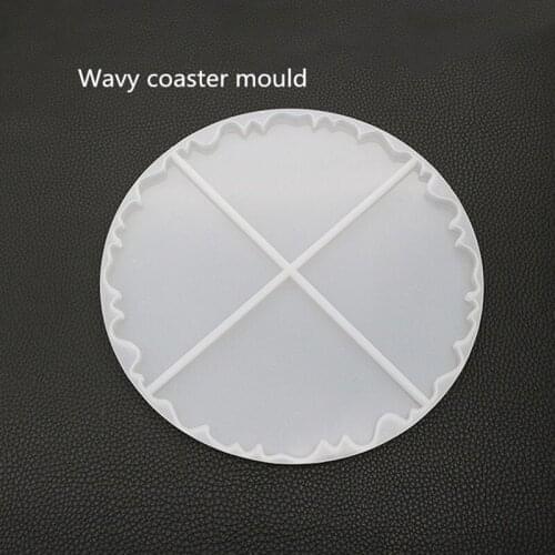 Wavy Coaster Silicone Mould DIY Epoxy, Gypsum, Clay, Aromatherapy Wax Mould Decoration Tool