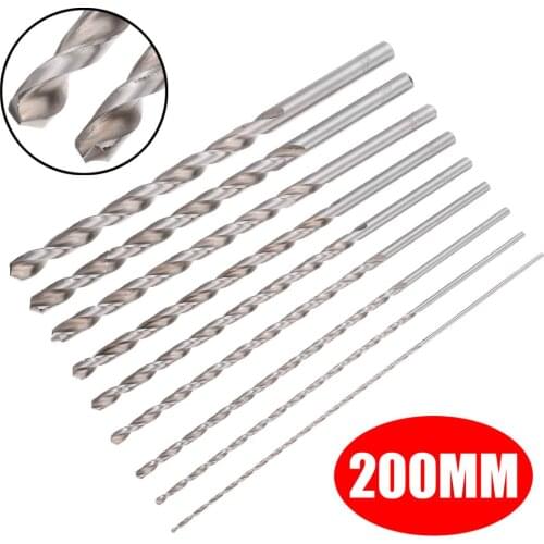 1Piece 3-10mm HSS Twist Drill Bit Steel 200mm Straight Shank Mini Drill Bit For Drilling Wood Electric Drill Replacement