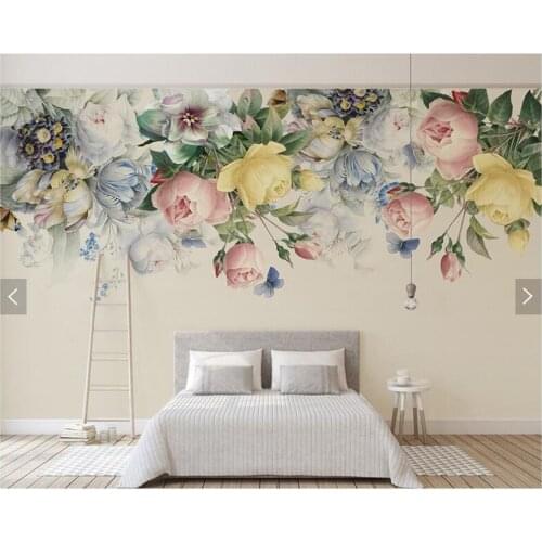 Custom 3D wallpaper flower, rose oil painting murals for living room bedroom sofa TV backdrop wall decorative wallpaper
