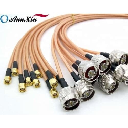 ANNXIN Communication Cable Accepts Private Custom Size SMA RP-Male Gold-Plated to N Male Plug with LMR 400 Coaxial Cable 60 CM