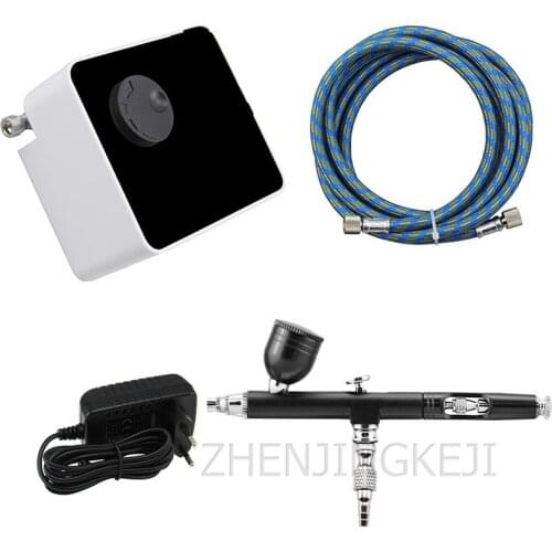 Stepless Voltage Regulation Automatic Start And Stop Mini Pump Airbrush Set Portable Plug-in Model Color Inkjet Tools Spray Gun