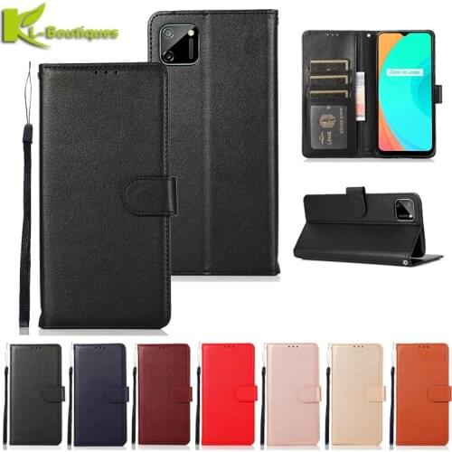 Realme C11 Leather Case on For Coque OPPO Realme C11 Case OPPO Realme C 11 Back Cover Classic Flip Wallet Phone Cases Fundas