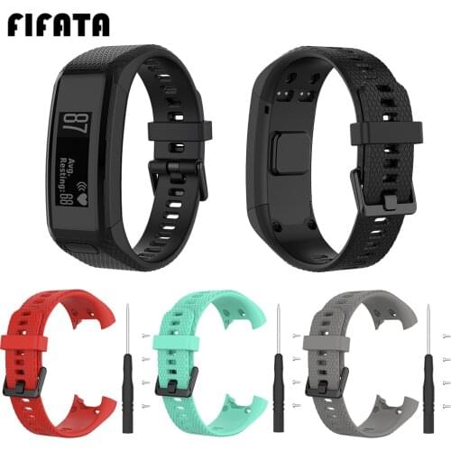 FIFATA For Garmin Vivosmart HR Smart Watch Colorful Soft Silicone Wristband For Garmin Vivosmart HR Replacement Watch Band