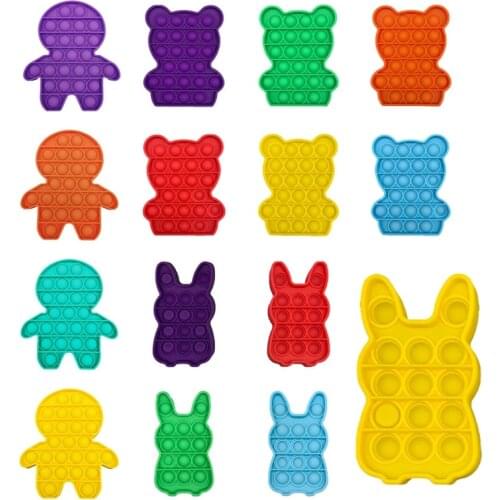 Cute Bubble Sensory Fidget Toy Autism Special Needs Stress Reliever Anxiety Relief Toys Extrusion Bubble Fidget Sensory Toy Gift