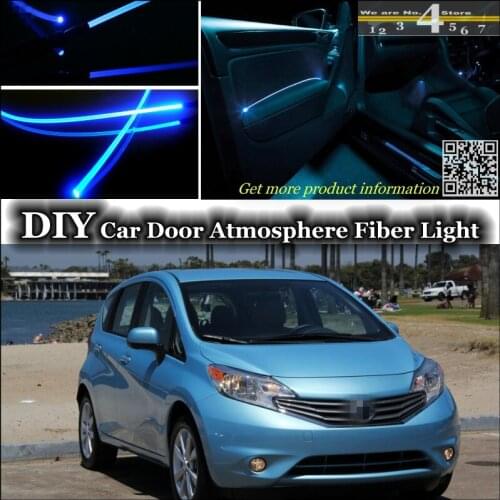 Interior Ambient Light Tuning Atmosphere Fiber Optic Band Lights For Nissan Versa Note / Tone Inside Door Panel illumination