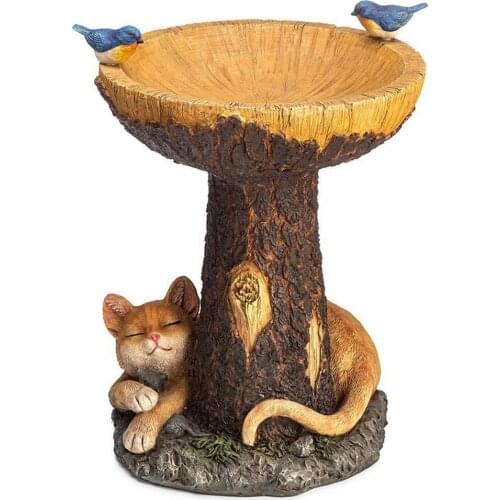 Mushroom shaped Bird Feeder Pet Bath Resin Weather Resistant Crafts Yard Garden Decoration Aviary For Parrots Birds Accessoires