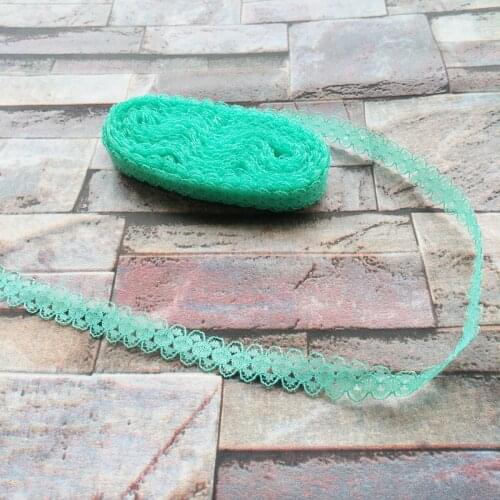 Beautiful Hot 10 yards 15mm Width Green Lace Ribbon Lace embroidery DIY Decoration For Clothes Sewing Accessories