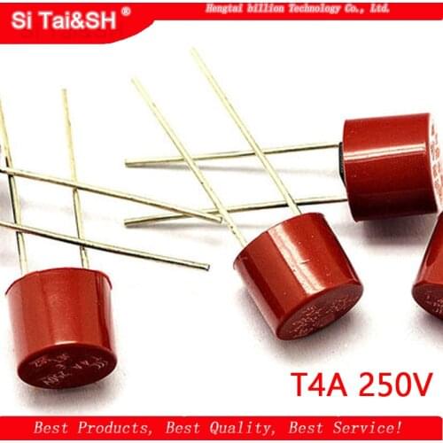 10PCS/LOT) T4A 250V round fuse 250V 4A fuse tube cylindrical fuse