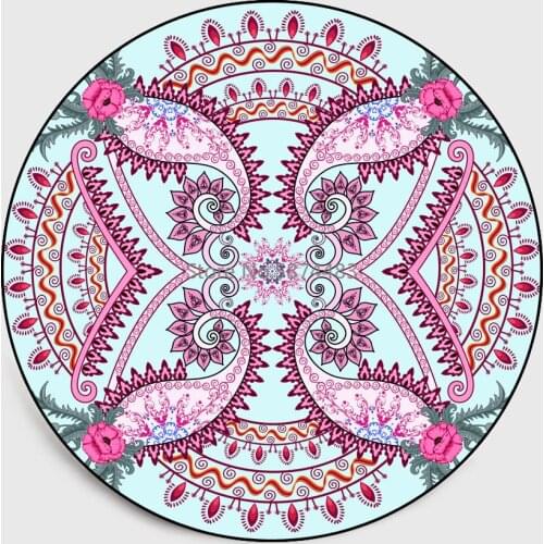 Fashion Bohemian Mandala Classic Flower Ethnic Style Living Room Bedroom Hanging Basket Chair Round Floor Mat