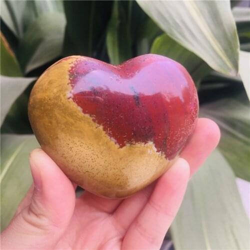 Natural sea jasper stone sea gem heart crystal stone mineral specimen crystal ston