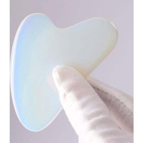 Natural Opal Jade Roller Guasha Scraper For Face Gua Sha Massage Tool Set Facial Roller Massager Guasha Board Jade Massager