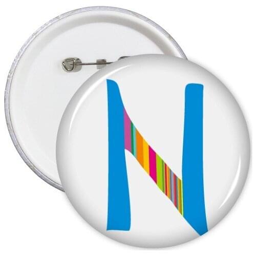 NOPQRSTUVWXY Alphabet Pear Orange Watermelon Apple Strawberry Fruit Cute Interesting Funny Round Pin Badge Button 5pcs