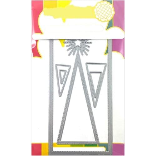 2021 New Rectangular Frame Christmas Tree Metal Cutting Dies For Craft Making Paper Greeting Card Scrapbooking No Clear Stamps
