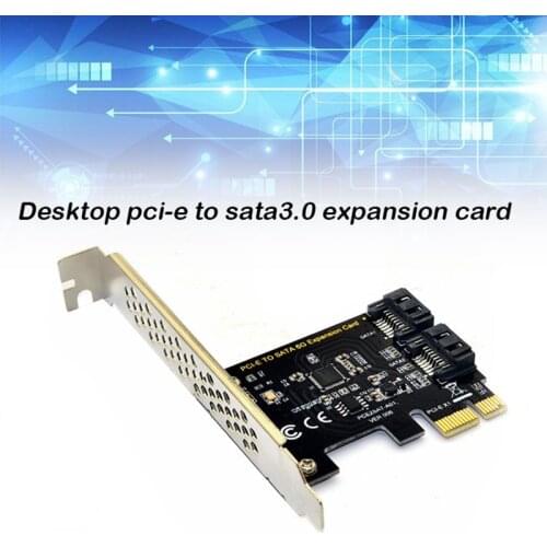 PCIe to SATA Controller Expansion Card Built-in Adapter Converter Expansion Adapter Boards for Desktop PC CLH@8