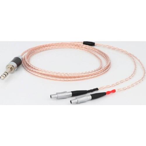 Preffair 6.35mm Plug Carbon Fiber 8 Core Silver Plated OCC Earphone Cable for Sennheiser HD800 HD800s HD820s HD820 Dharma D1000