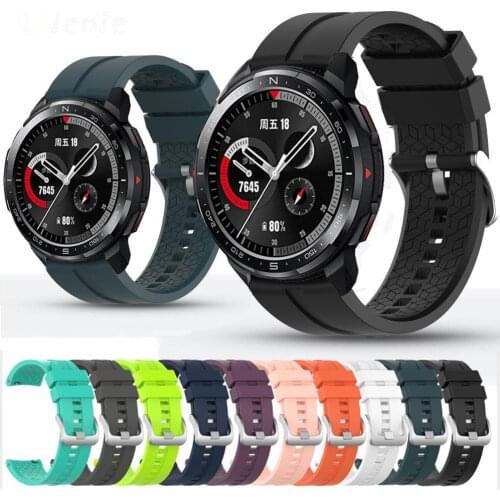 For Huawei Honor Watch GS Pro Strap / Honor magic Watch 2 46mm Replacement Silicone Watchbands Sport Bracelet 22mm Watch Band