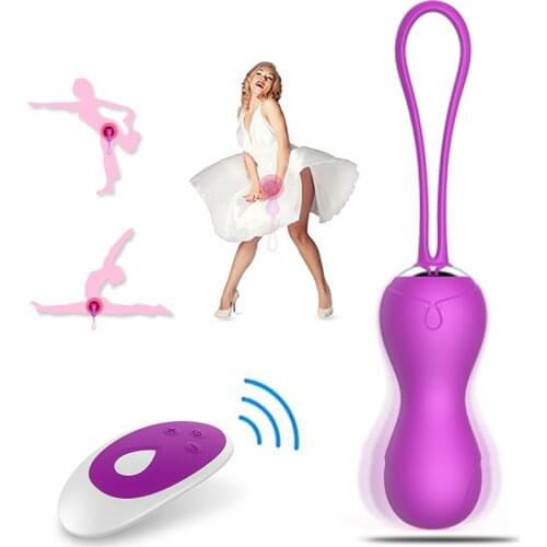 Kegel Ball Vaginal Tight Exercise Vibrating Eggs 10Speed Remote Control Geisha Ball Ben Wa Balls Dual Vibrator Sex Toy for Women