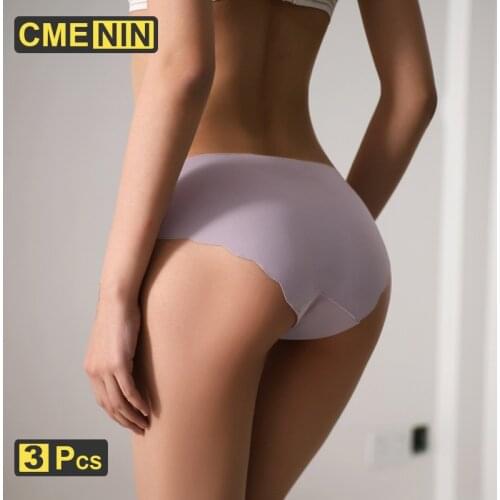 CMENIN 3Pcs Seamless Panties Women Sexy Briefs Underwear Comfort Panty for Girls Ladies Bikini Lingerie Breathable P0008