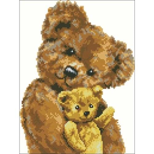 Mother bear and baby bear patterns Counted Cross Stitch 11CT 14CT 18CT DIY Chinese Cross Stitch Kits Embroidery Needlework Sets