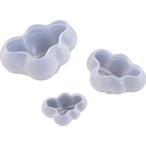 1pcs Cloud Shape Chocolate 3D Silicone Mold Fondant Ice Cube Mould Candy Soap Candle Molds Baking Cake Making Tool