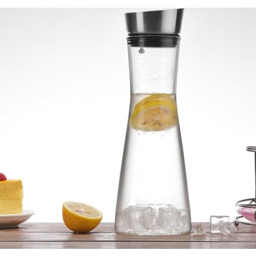 1PCS Glass Pot Transparent Explosion-proof Water Jug Flower Tea Beverage Kettle Filter