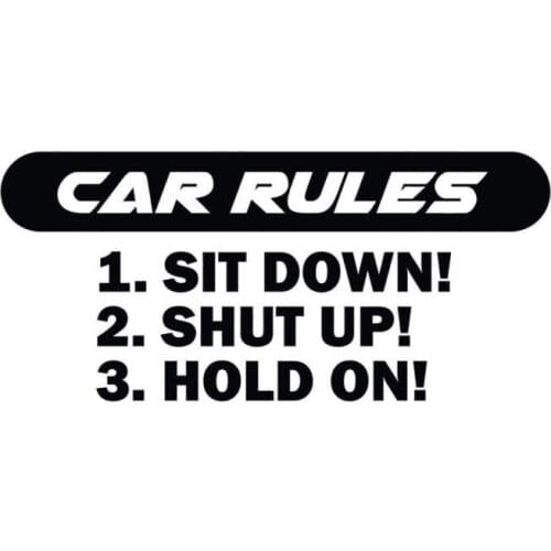24cm*12cm COOL Speed Car Rules Sticker Vinyl Decal Racing Bumper Window Door Decor