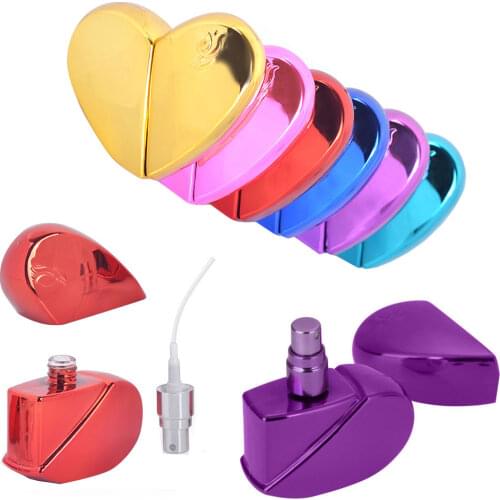 25ml Heart Shape Perfume Bottle Atomizer Empty Storage Bottle For Bag or Travel Refillable Fragrance Refilable Bathroom Storage
