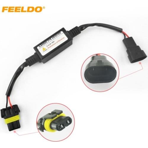 FEELDO Car Warning Canceller Capacitor Error Free Load Resistor LED Canbus Decoder for 9006 Fog light #CA4303