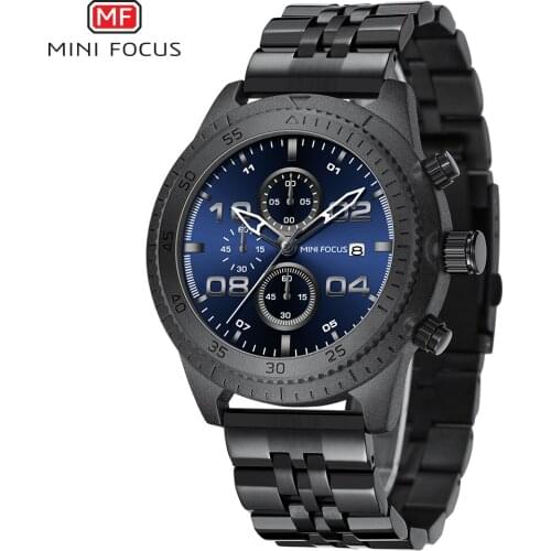 MINIFOCUS Men Watches Waterproof Stainless Steel Quartz Watch Male Chronograph Military Clock Wrist watch Man Relogio Masculino