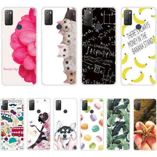 Case For Alcatel 1S 2021 Phone Cover Back Fitness Silicone Bumper Softness TPU With Colorful Printing