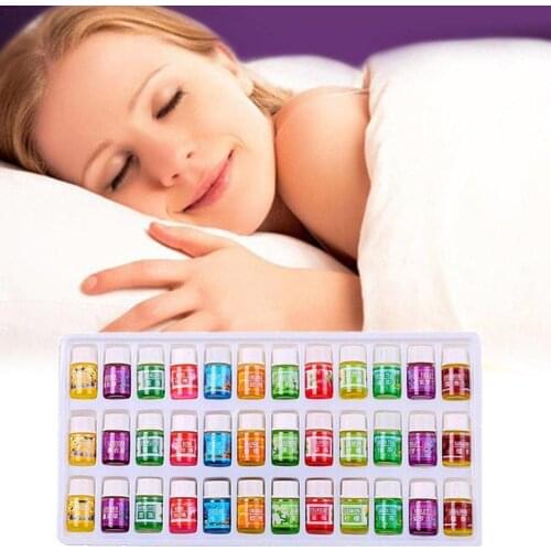 36 Bottles/Set Body Beauty Massage Essential Oil Plant Fragrance Aroma Air Stress Relieve Water-Soluble Freshening Oil Diff D8W2