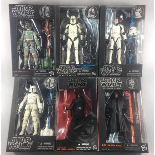 15cm 6" Star Wars Darth Maul Darth Vader Boba Fett Stormtrooper Articulated PVC Action Figure Toys