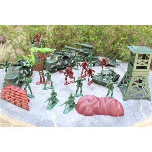 Toy Soldier Playset Sand Table Kit, Arm Action Figures with Vehicles Sets, Birthday Gift for Boys