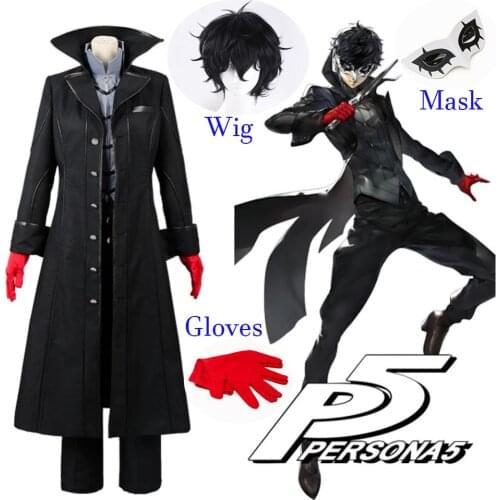 HOT! Persona 5 Cosplay P5 Joker Costume Jacket Ren Amamiya Full Set Akira Kurusu Uniform Outfit for Men Party Halloween Clothing
