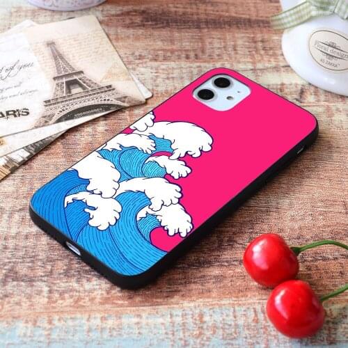 For iPhone As the waves roll in soft TPU border Apple iPhone Case