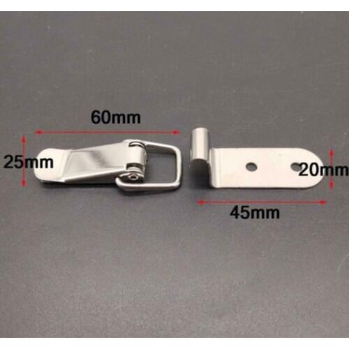 Set Latch Silver Spring Stainless Steel Toggle 4pcs Accessory Clamp Draw